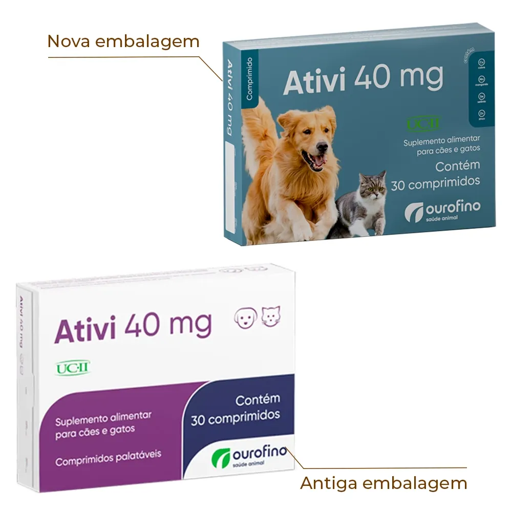 Suplemento Alimentar Ativi 40mg Ourofino